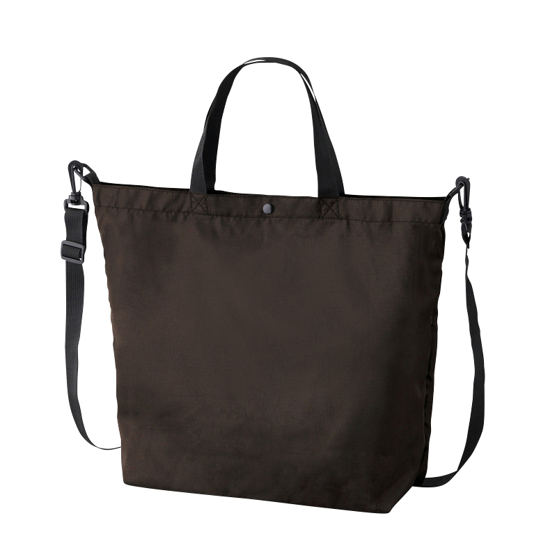 デイタフ・テントクロス パッカブル２WAYトート（撥水加工）【色指定可】ダークブラウン