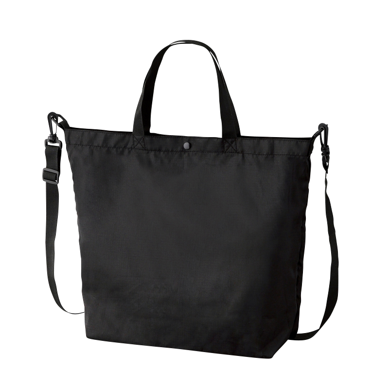 デイタフ・テントクロス パッカブル２WAYトート（撥水加工）【色指定可】ブラック